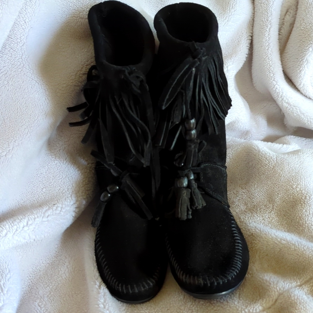 Minnetonka suede boots